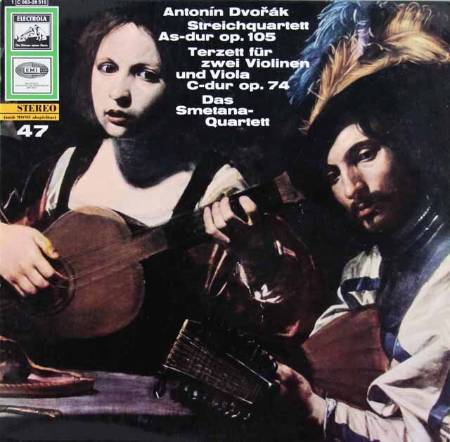 スメタナ四重奏団のドヴォルザーク/弦楽四重奏曲第14番ほか　独EMI　3232　LP レコード