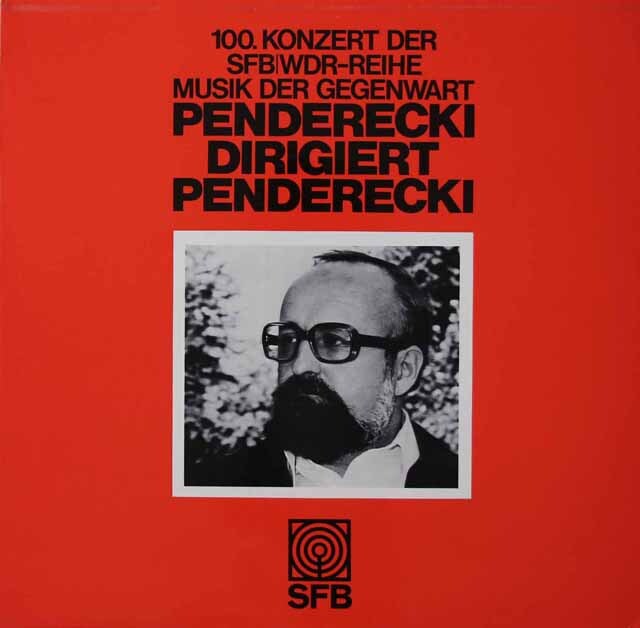 ペンデレツキ自作自演/「テ・デウム」ほか　独SFB　3270　LP レコード