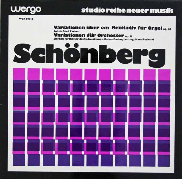 ロスバウトのシェーンベルク/管弦楽のための変奏曲ほか　独Wergo　3270　LP レコード