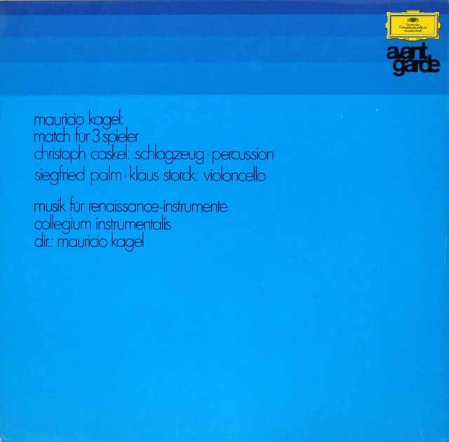 カーゲル自作自演「3人の奏者のための競争」ほか　独DGG　3270　LP レコード