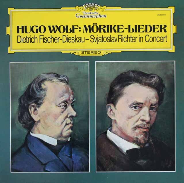 フィッシャー=ディースカウ、リヒテルのヴォルフ/メーリケ歌曲集　独DGG　3697　LP レコード