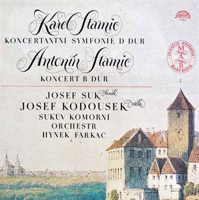 スークらのK.シュターミッツ/ヴィオリンとヴィオラのための協奏交響曲ほか　チェコSUPRAPHON　3806　LP レコード