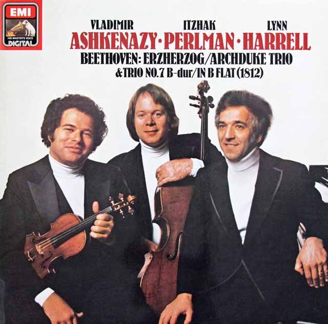 パールマン、アシュケナージ、ハレルのベートーヴェン/ピアノ三重奏曲「大公」ほか　独EMI 　3806　LP レコード