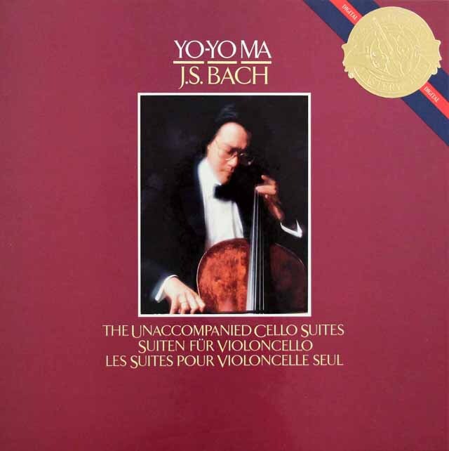 ヨーヨー・マのバッハ/無伴奏チェロ組曲（全6曲）　蘭CBS　3302　LP レコード