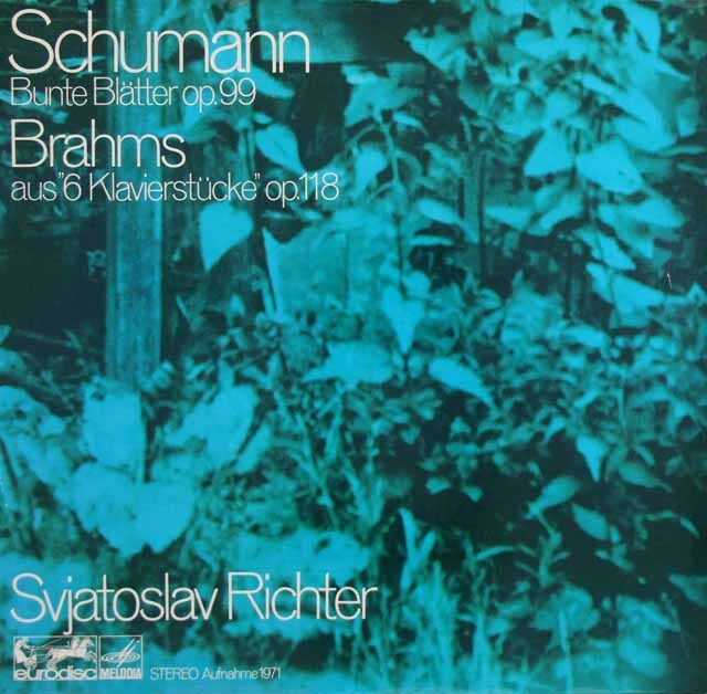 リヒテルのシューマン/「色とりどりの小品」ほか　独eurodisc　3807　LP レコード