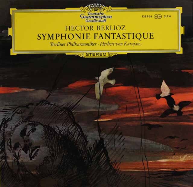 カラヤンのベルリオーズ/幻想交響曲　独DGG　3808　LP レコード