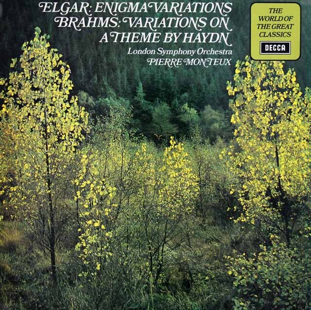 モントゥーのエルガー/エニグマ変奏曲ほか　英DECCA　3696　LP レコード