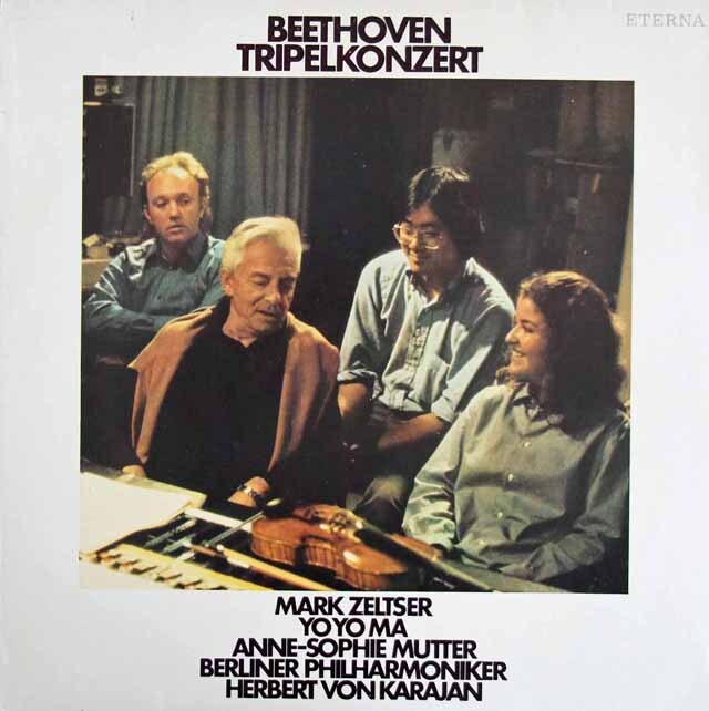 ムター、ゼルツァー、マ、カラヤンのベートーヴェン/三重協奏曲　 独ETERNA　3696　LP レコード