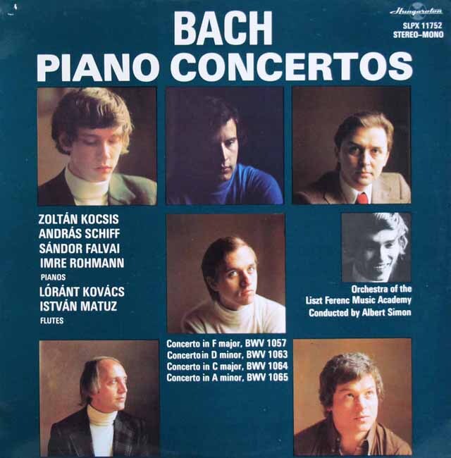 ラーンキ、コチシュらのバッハ/ピアノ協奏曲集　ハンガリーHungaroton　3696　LP レコード