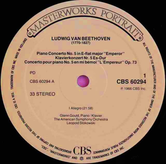 LP レコード グールドストコフスキーのベートーヴェン/ピアノ