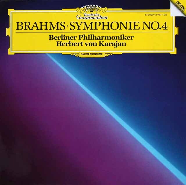 カラヤンのブラームス/交響曲第4番 　 独DGG　3613　LP レコード