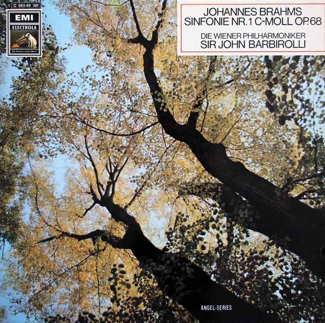バルビローリのブラームス/交響曲第1番　独EMI　3614　LP レコード