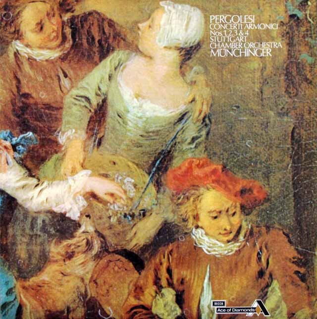 ミュンヒンガーのペルゴレージ/コンチェルティーノ・アルモニコ第1～4番　英DECCA（Ace of Diamonds）　3693　LP レコード