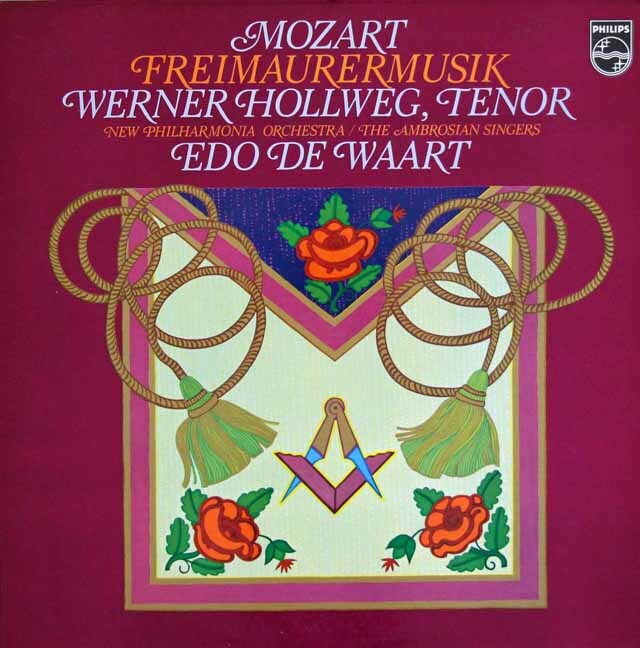 ホルヴェーク、ワールトのモーツァルト/フリーメイソンの音楽　蘭PHILIPS　3693　LP レコード