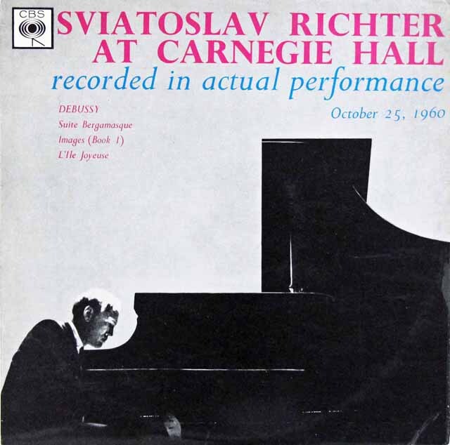 リヒテルのカーネギーホール・リサイタル、ドビュッシー　英CBS　3315　LP レコード