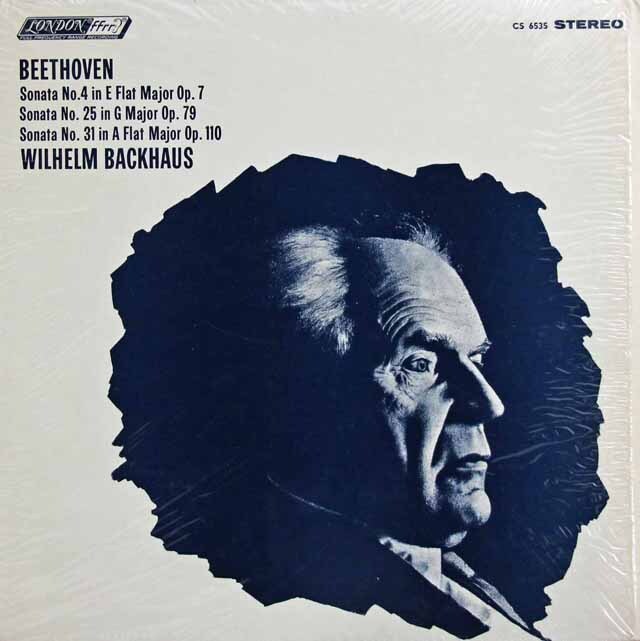 バックハウスのベートーヴェン/ピアノソナタ第4、25、31番　英LONDON　3692　LP レコード