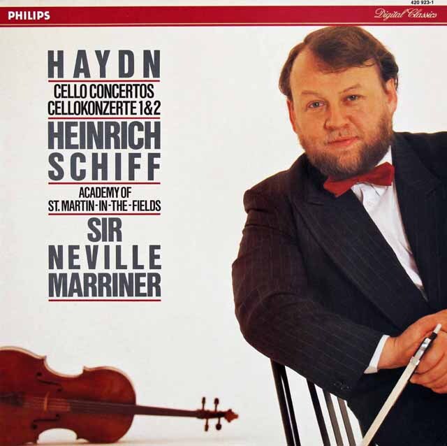 シフ、マリナーのハイドン/チェロ協奏曲第1、2番　蘭PHILIPS　3692　LP レコード