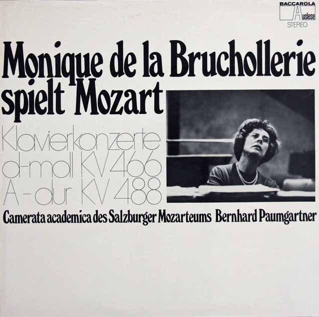 ブリュショルリ、パウムガルトナーのモーツァルト/ピアノ協奏曲第20、23番　独BACCAROLA　3692　LP レコード
