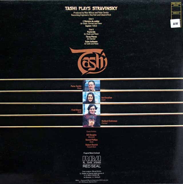 LP レコード タッシ(ストルツマン&P.ゼルキンら)のストラヴィンスキー/「兵士の物語」ほか 独RCA 3320