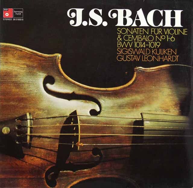 クイケン、レオンハルトのバッハ/ヴァイオリンとチェンバロのためのソナタ集　独BASF/HM　3691　LP レコード