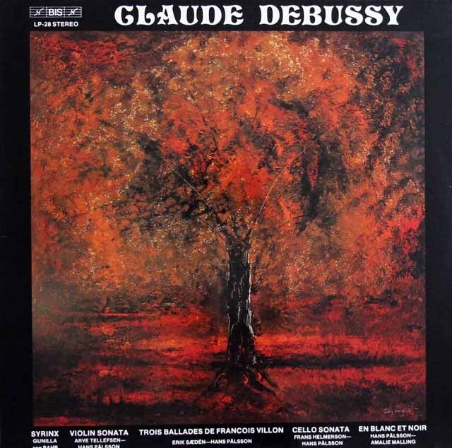 バール、テレフセン、ポルソンらのドビュッシー/室内楽曲集　独BIS　3691　LP レコード