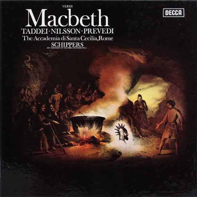 タッディ、二ルソンらのヴェルディ/「マクベス」（全曲）　英DECCA　3691　LP レコード