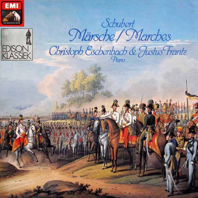 エッシェンバッハ、フランツのシューベルト/4手のピアノによる行進曲集　独EMI　3691　LP レコード