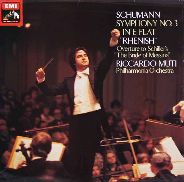 【オリジナル盤】　ムーティのシューマン/交響曲第3番「ライン」　英EMI　3624　LP レコード