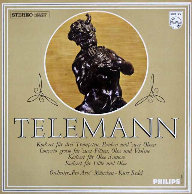 レーデルのテレマン/協奏曲集　蘭PHILIPS　3625　LP レコード