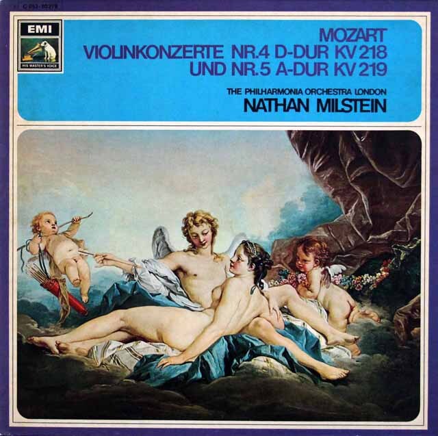 ミルシュタイン、ラインスドルフのモーツァルト/ヴァイオリン協奏曲第4、5番　独EMI　3626　LP レコード