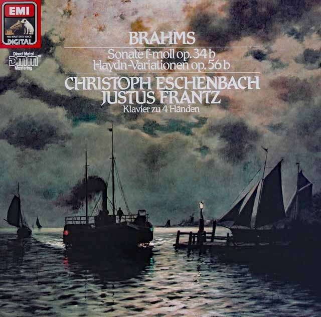 エッシェンバッハ、フランツのブラームス/2台のピアノのためのソナタほか　独EMI　3690　LP レコード