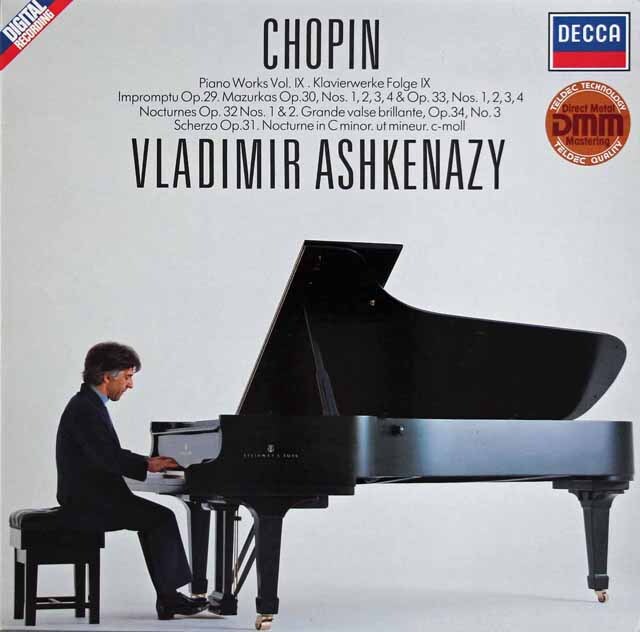 LP レコード アシュケナージのショパン/ピアノ作品集 (9)「即興曲 第1番」ほか 独DECCA