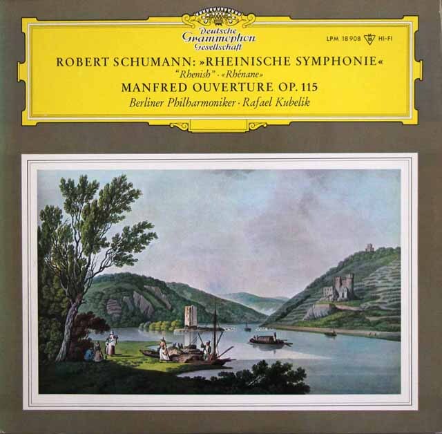 【モノラル】　クーベリックのシューマン/交響曲第3番「ライン」ほか　独DGG　3689　LP レコード