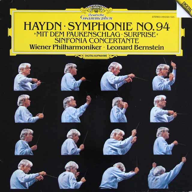 バーンスタインのハイドン/交響曲第94番「驚愕」ほか　独DGG　3688　LP レコード