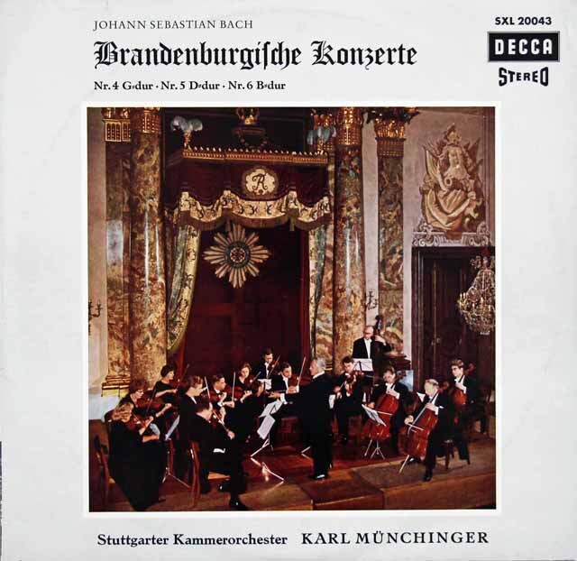 ミュンヒンガーのバッハ/ブランデンブルク協奏曲第4番～第6番　独DECCA　3688　LP レコード