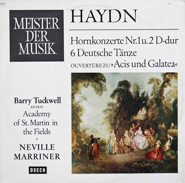タックウェル、マリナーのハイドン/ホルン協奏曲第1、2番ほか　独DECCA　3688　LP レコード