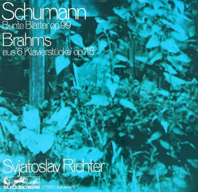 リヒテルのシューマン/「色とりどりの小品」ほか　独eurodisc　3688　LP レコード