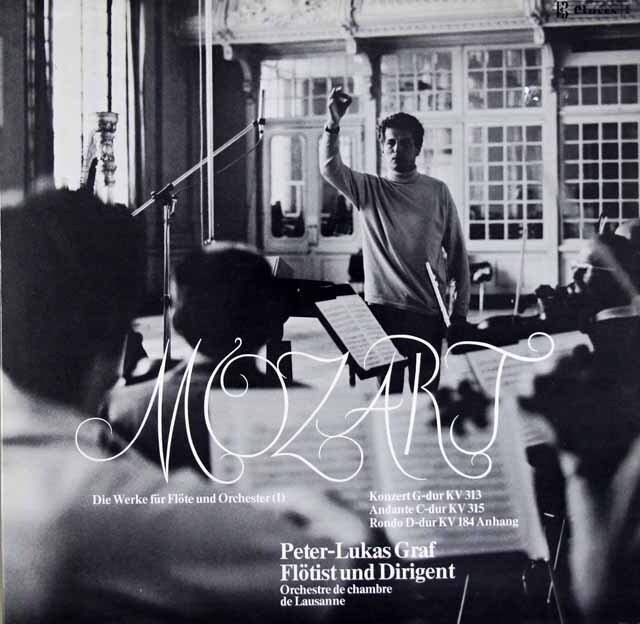 グラーフのモーツァルト/フルート協奏曲第1番ほか　スイスclaves　3331　LP レコード
