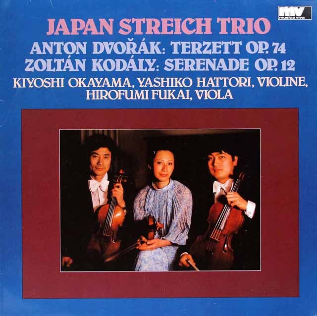 日本弦楽トリオのドヴォルザーク/テルツェットほか　独musica viva　3688　LP レコード