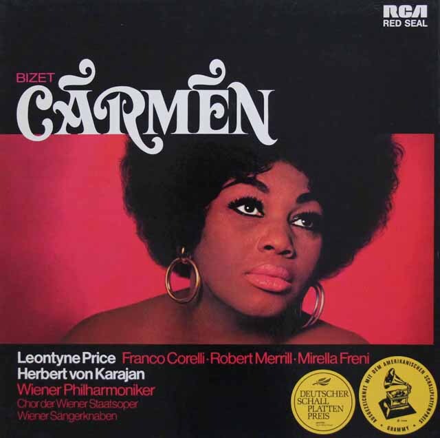 カラヤンのビゼー/歌劇「カルメン」全曲　独RCA　3332　LP レコード