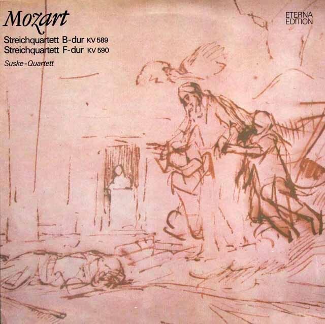 ズスケ四重奏団のモーツァルト/弦楽四重奏曲第22、23番　東独ETERNA　3334　LP レコード