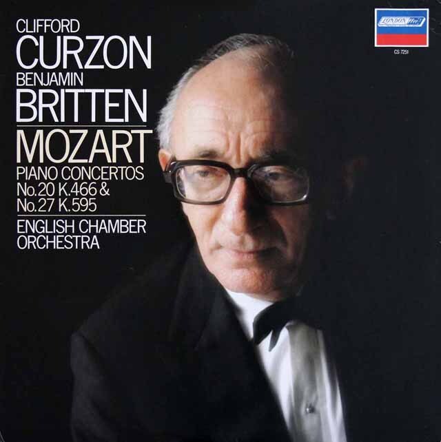 カーゾン、ブリテンのモーツァルト/ピアノ協奏曲第20、27番　蘭LONDON　3335　LP レコード