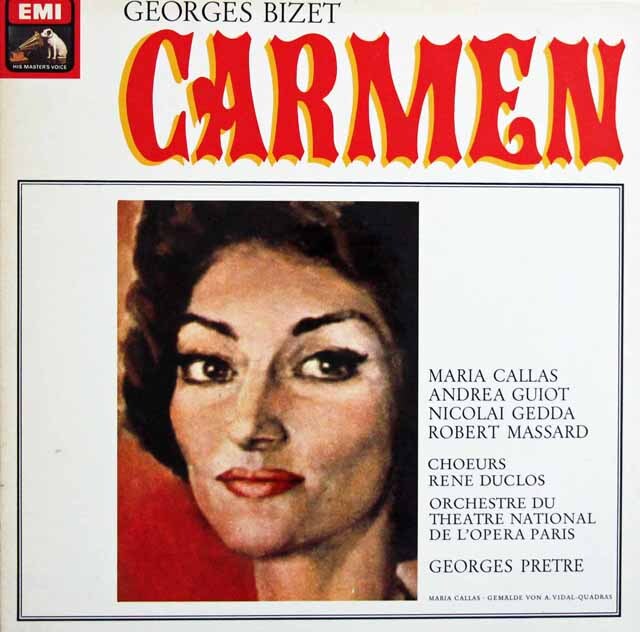 カラスのビゼー/「カルメン」全曲　独EMI　3337　LP レコード