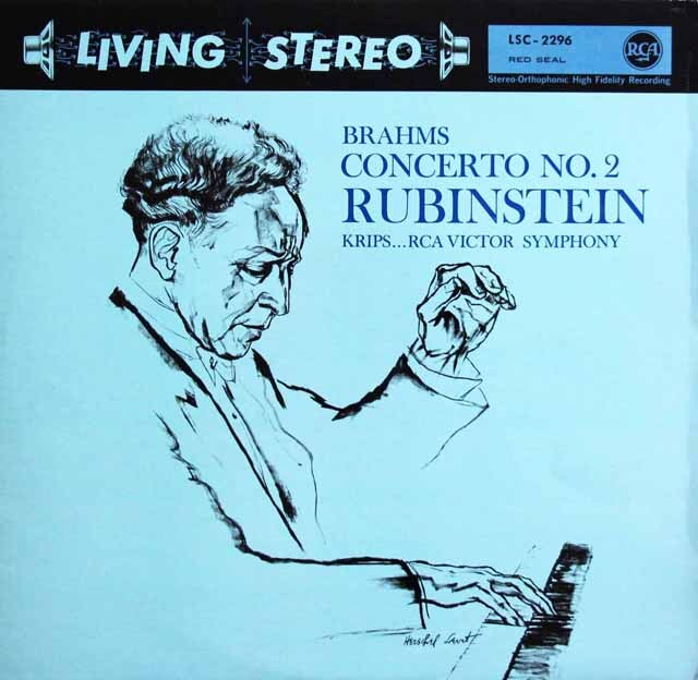ルービンシュタインのブラームス/ピアノ協奏曲第2番　独RCA　3797　LP レコード