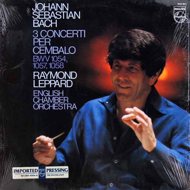 レッパードのバッハ/チェンバロ協奏曲第3、6、7番　蘭PHILIPS　3797　LP レコード