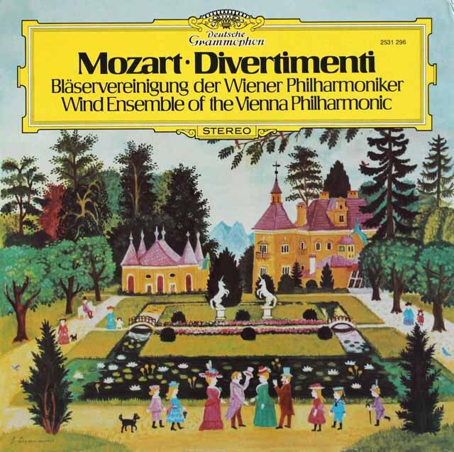 ウィーン・フィル管楽アンサンブルのモーツァルト/ディヴェルティメント　独DGG　3797　LP レコード