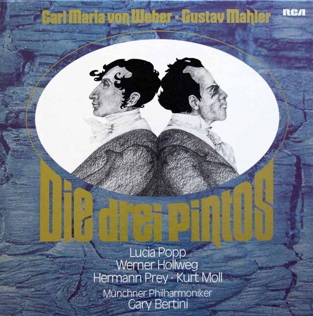 ポップ、プライ、ベルティーニのウェーバー（マーラー補筆完成版）/歌劇「3人のピント」　独RCA　3338　LP レコード