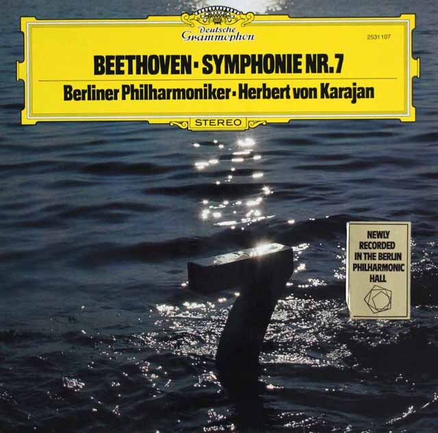 カラヤンのベートーヴェン/交響曲第7番　独DGG　3796　LP レコード