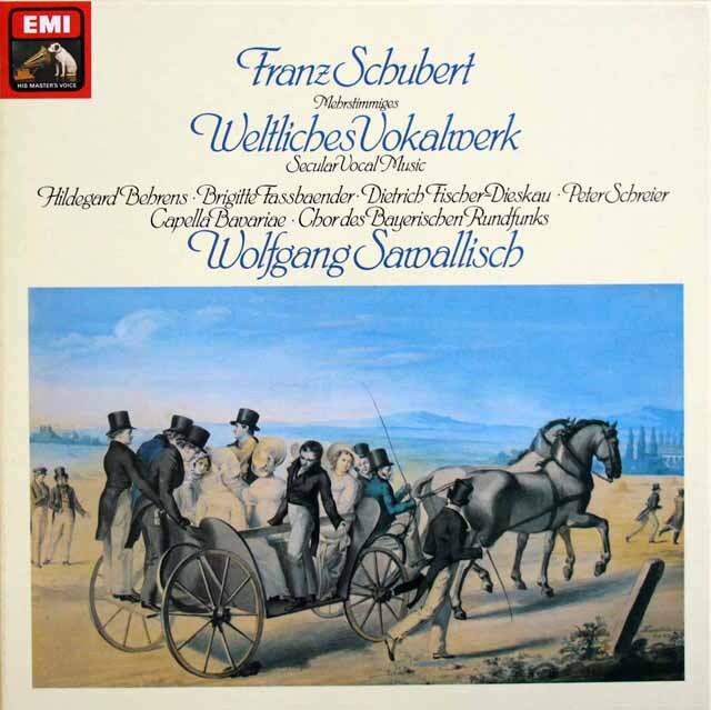 F=ディースカウ、サヴァリッシュらのシューベルト/世俗合唱作品集　独EMI　3796　LP レコード