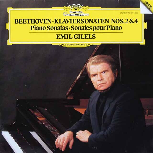 ギレリスのベートーヴェン/ピアノソナタ第2、4番　独DGG　3795　LP レコード